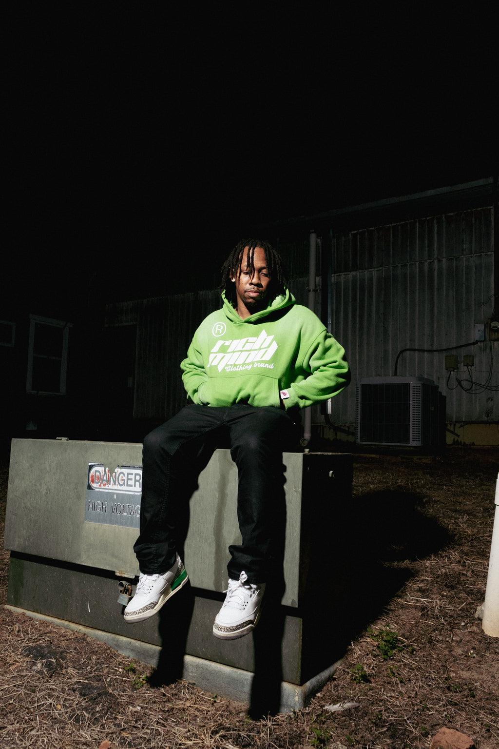 RICH MIND | GREEN HOODIE